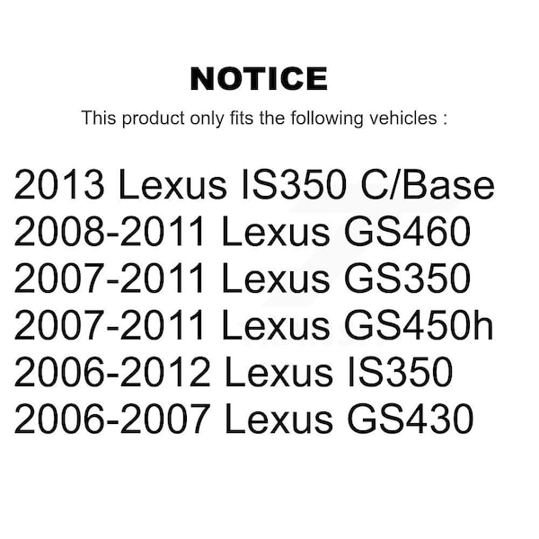 Rear Brake Caliper Coat Rotor & Semi-Metallic Pad Kit For Lexus IS350 GS350 GS450h GS430